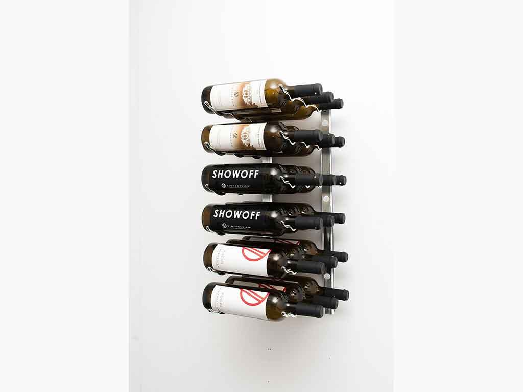 VintageView 36 Bottle Wall Mounted Metal Hanging Wine Rack (3 Deep Black)  by Vintage View